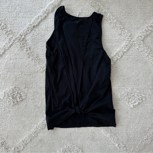 Athleta Black Tie Back Workout Tank - Size S - Picture 3 of 3